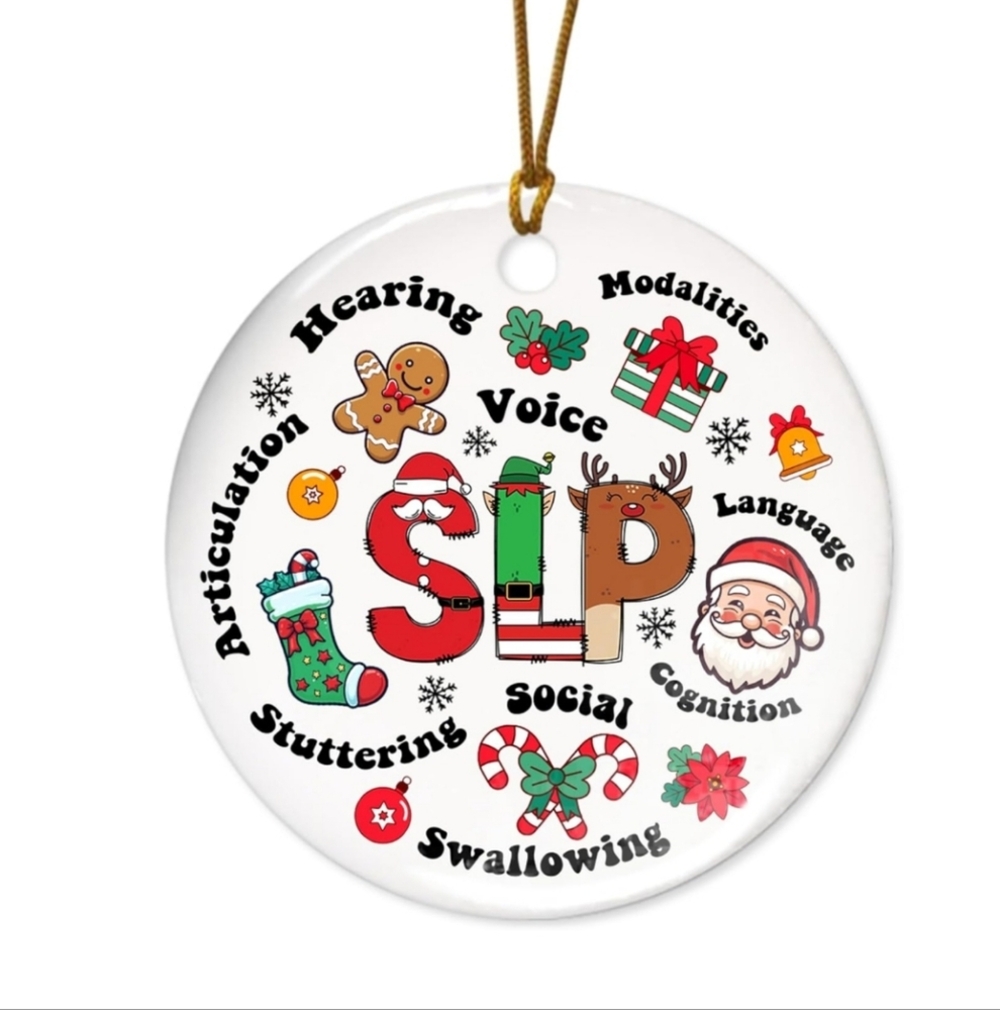 2 Set Speech Therapy Occupation Ornaments